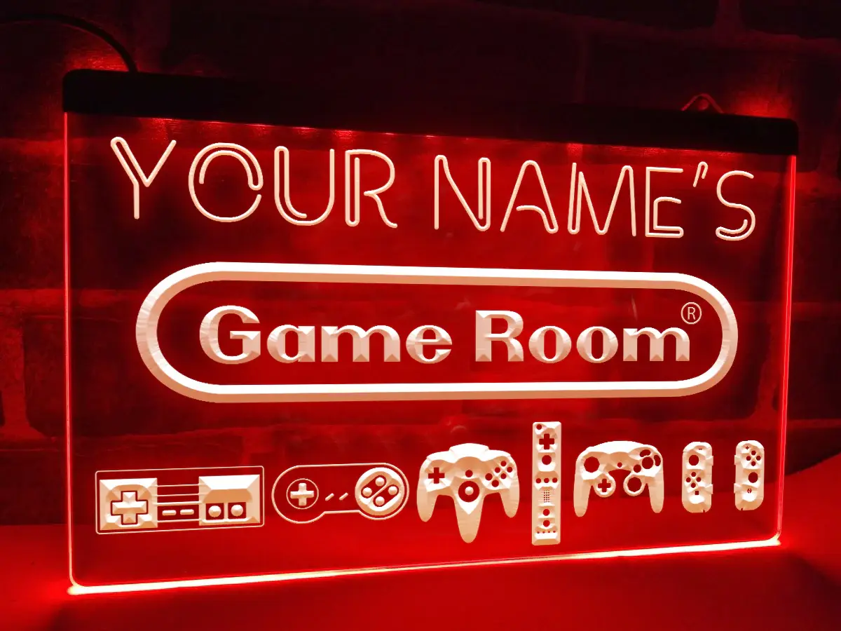 Custom gaming sign UK for gaming setup